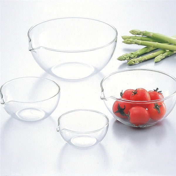 Iwaki 250ml Glass Lipped Bowl - Heat Resistant & Durable