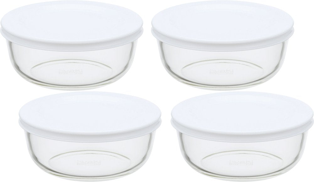 Iwaki Kbc4140-W1 Heat Resistant Glass Rice Bowl Set - 400Ml X 4, White