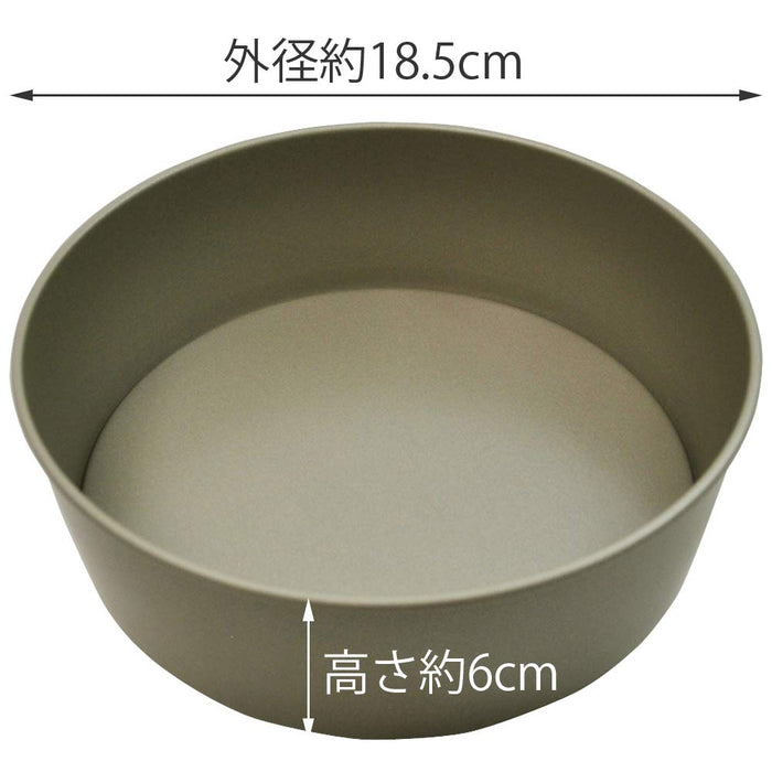 Kai Corporation 18cm Cake Mold Gray DL6103 Japan Fluorine Bottom Removal