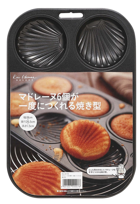 Kai Corp Madeleine Mold 6pcs DL6172