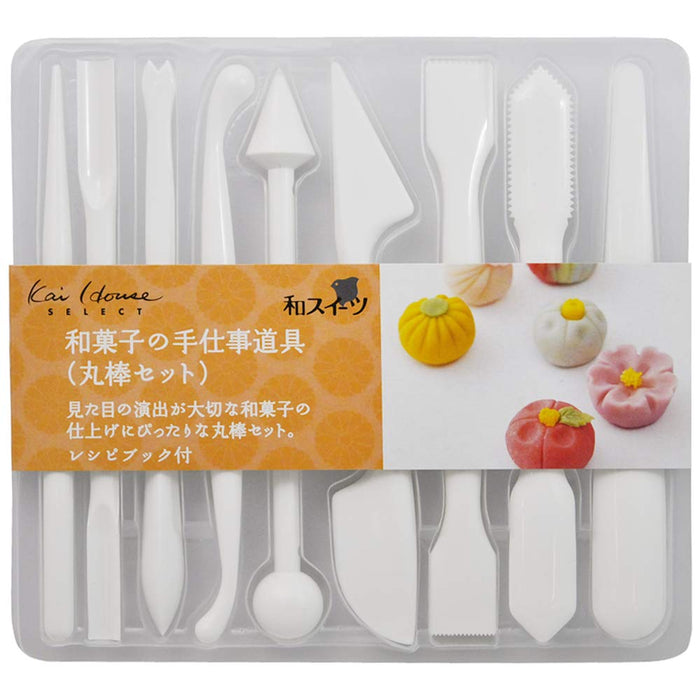 Kai Corporation Round Bar Set Dl7510 Japanese Sweets Handicraft Tools Made In Japan