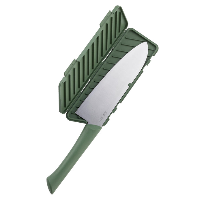 Kai AB5575 Santoku Knife 165mm Multi-Knife With Sheath Portable Dishwasher Safe Manasaya Green