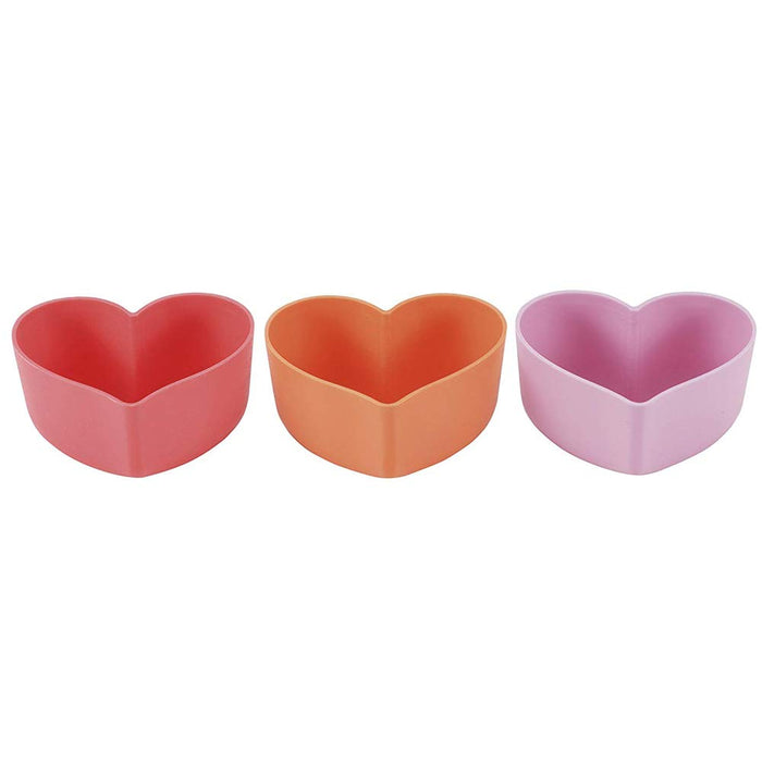 Kai Corp DL6356 Heat-Resistant Silicone Cup 3pcs Heart Large