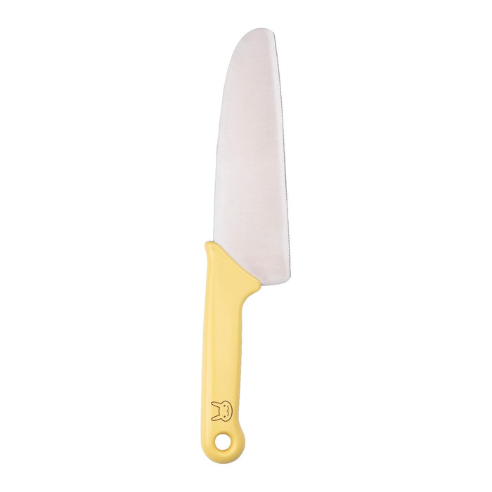 Kai Corp Children's Knife FG5201 Intermediate Serrated Blade Dishwasher Safe Little Chef Club Rabbit Yellow