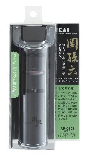 Kai Corporation Sekimagoroku 磨刀器 - 钻石和陶瓷