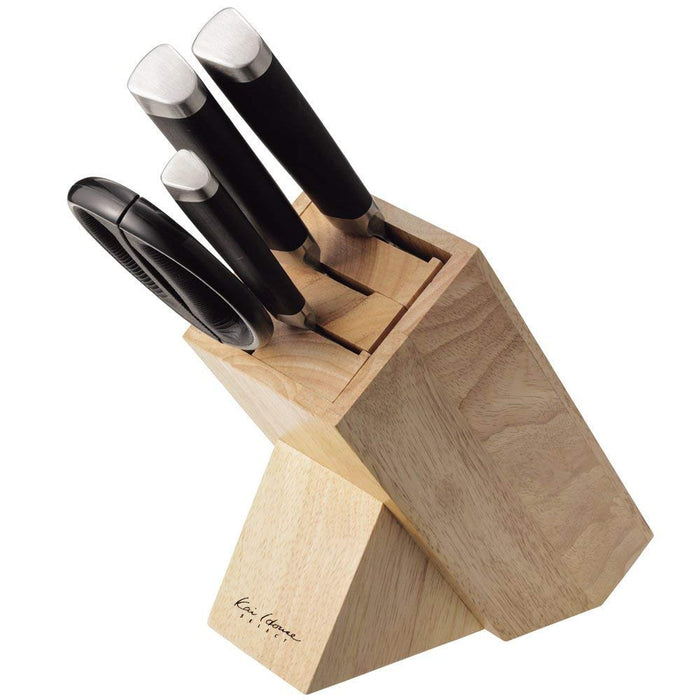 Kai Corp Ap5321 Knife Block Wooden House Select