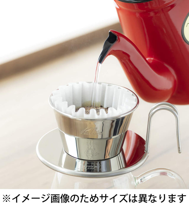 Kalita Wave 不锈钢咖啡滤杯（适合 2-4 人使用）- 日本制造