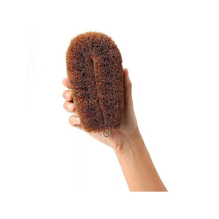 Large Natural Palm Fiber Dish Scrubber from Japan - Kamenoko Tawashi