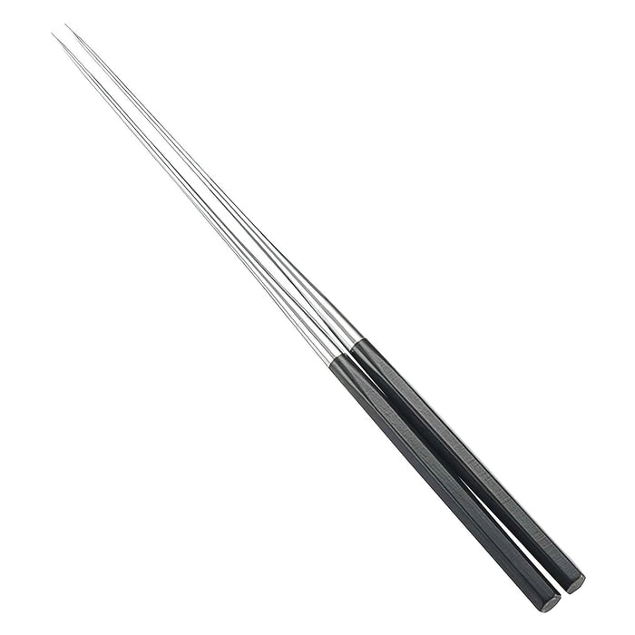 Kanaguchi Stainless Steel Hex Serving Chopsticks 15cm