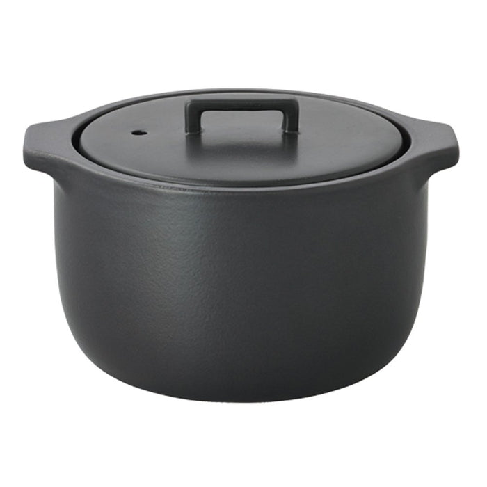 Kinto 25195 Kakomi Rice Cooker Clay Pot - 2 Cups, Black