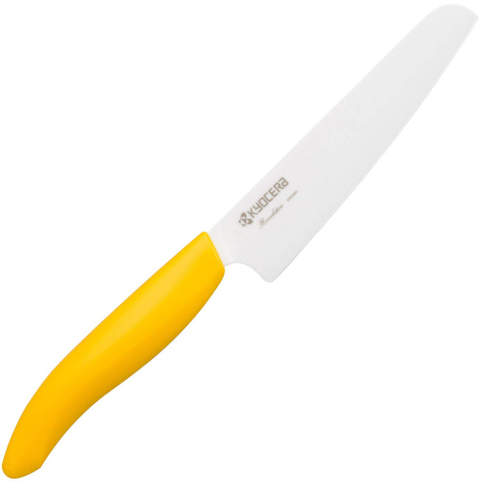 Kyocera 12Cm Yellow Micro Serrated Blade Knife - Bleach Disinfection Compatible - Free Resharpening Ticket