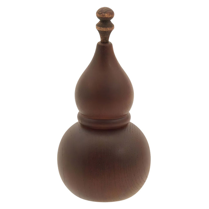 La Luz Large Brown Wooden Gourd Shichimi Cruet