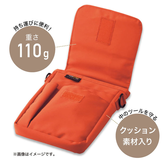 Lihit Lab A7574-4 A6 Carrying Pouch - Orange, Made In Japan