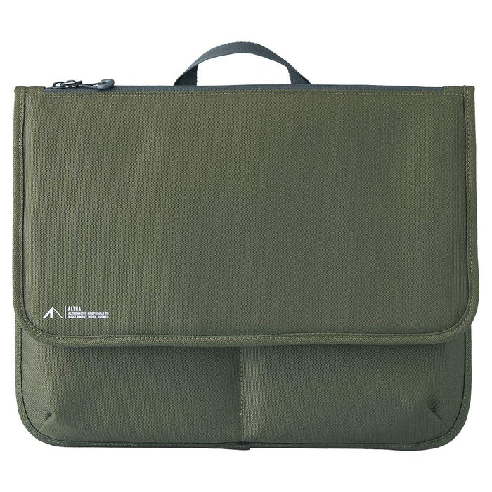 Lihit Lab Cordura Flat Pouch L Olive A7768-22 - Premium Japanese Design