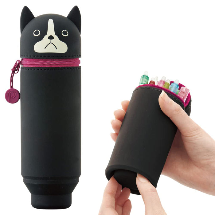 Lihit Lab Pen Case Punilab Boston Terrier A7712-8 - Compact and Stylish Storage Solution