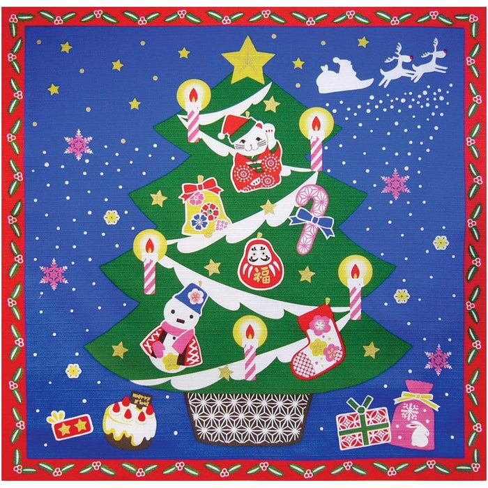 Maeda Senko Cotton Furoshiki Bento Lunch Cloth - Festive Christmas Wrap