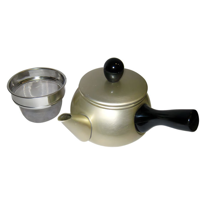 高级金前川金属铝 Kyusu 茶壶