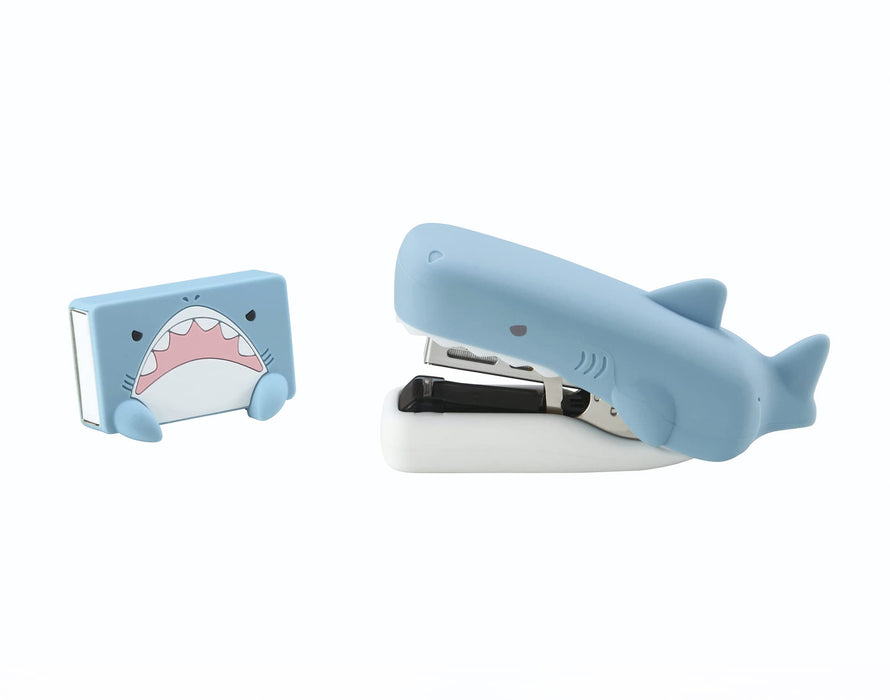 Max Stapler with Silicone Cover Case - Japan Shark No.10-1M Sh Light Blue