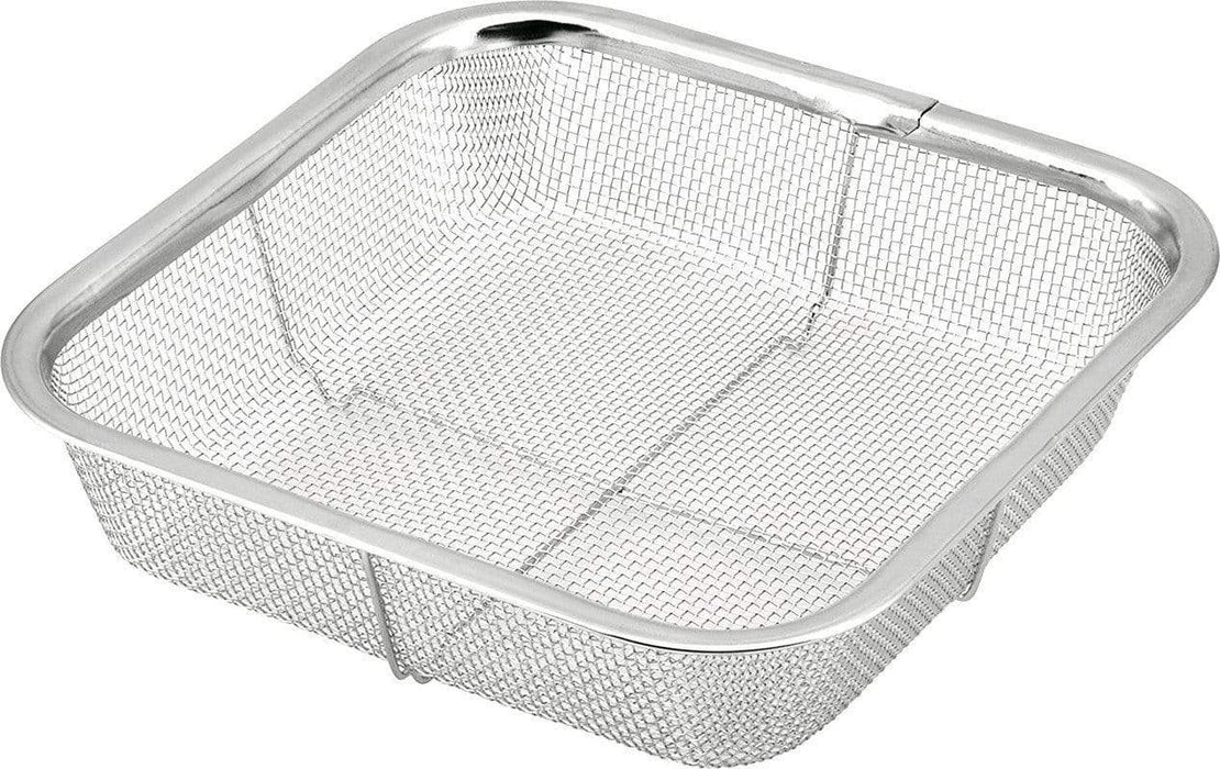 Minex 18cm Stainless Steel Square Mesh Colander - Efficient Kitchen Strainer