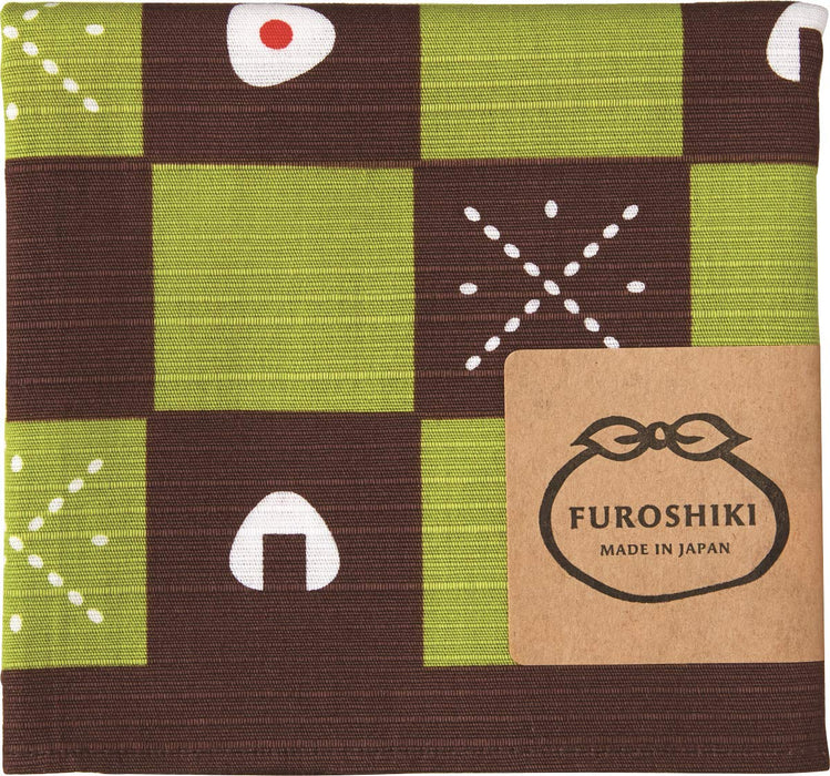 Miyamoto-Towel Furoshiki Lunch Cloth - Japanese Pattern Okami'S 50X50Cm Checkered Rice Ball