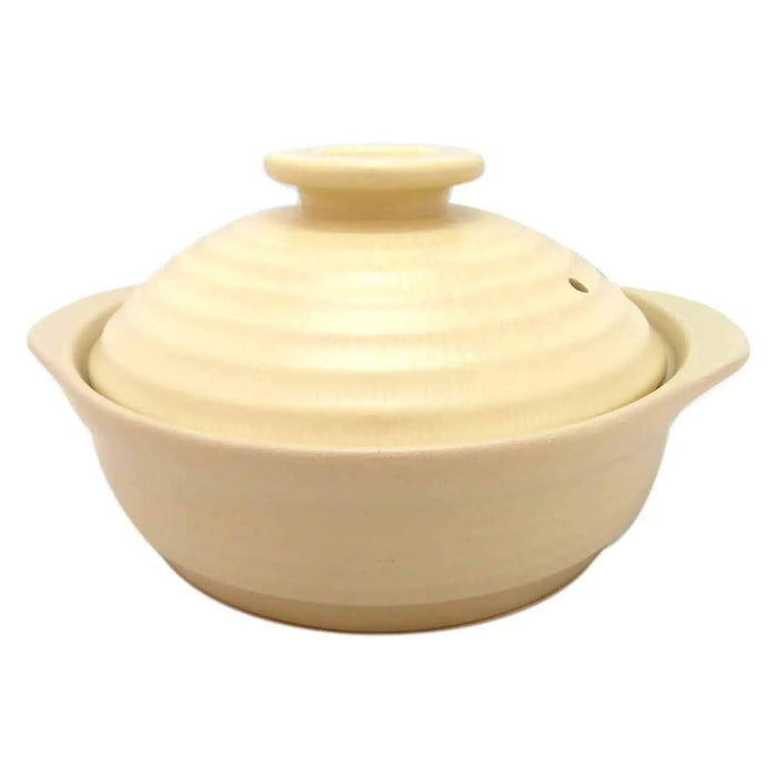 Miyawo 8-Go Beige Ceramic Induction Donabe Casserole - Premium Quality