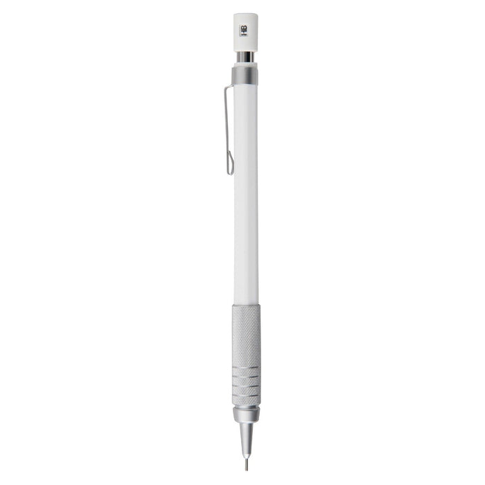 Mujirushi Ryohin Low Center of Gravity Mechanical Pencil - White, 0.5mm Core Diameter