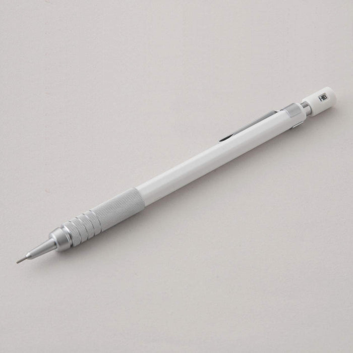 Mujirushi Ryohin Low Center of Gravity Mechanical Pencil - White, 0.5mm Core Diameter