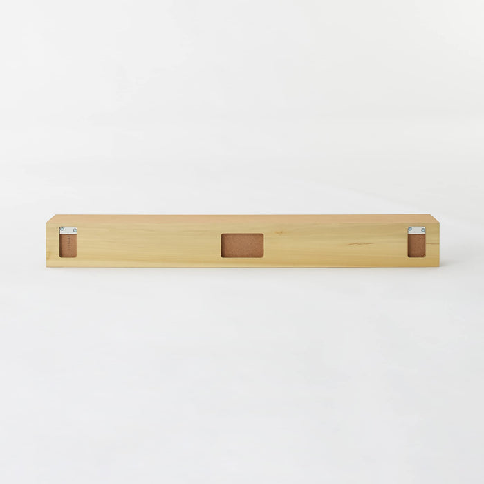 Mujirushi Ryohin Oak Wood Wall Shelf - 88x12x10cm - Made in Japan