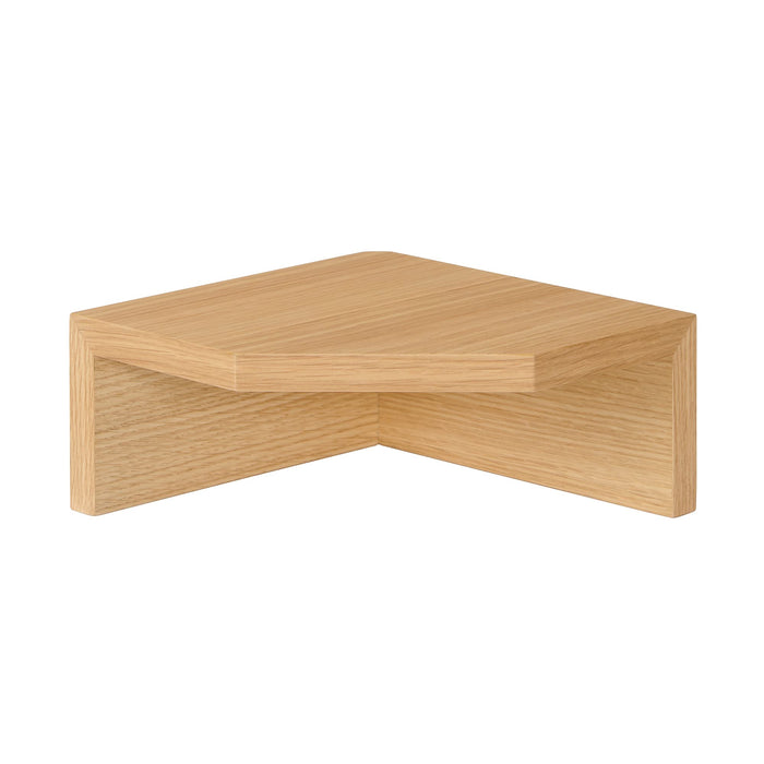 Mujirushi Ryohin Oak Wood Wall Corner Shelf - 22X22X10Cm