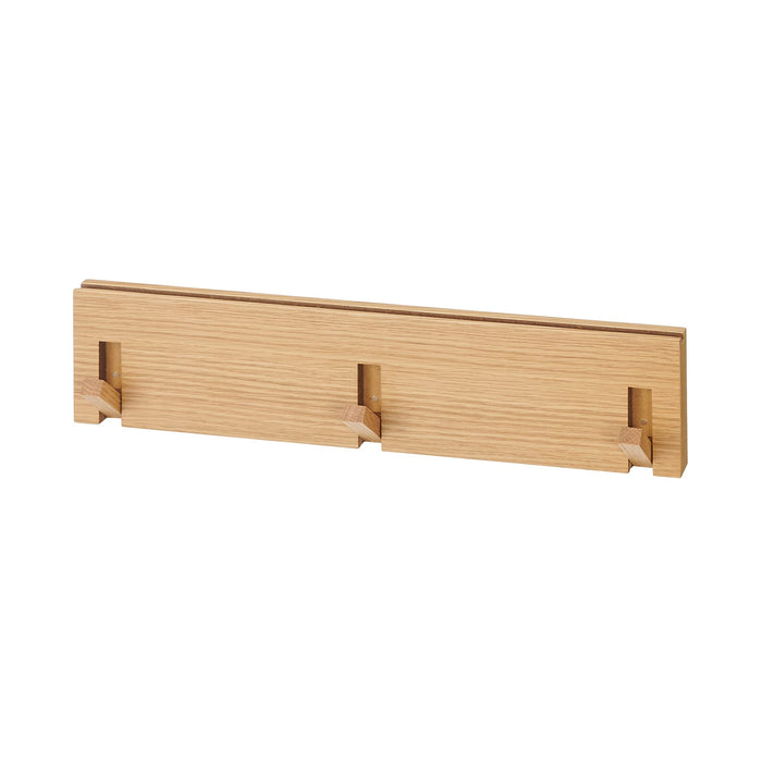 Mujirushi Ryohin Oak Wood Wall Hangers - 44X2.5X10Cm - Japan