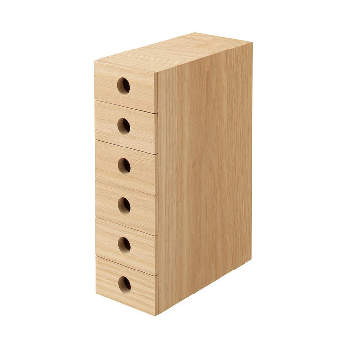 Mujirushi Ryohin 82603330 6-Tier Wooden Small Storage - Compact and Stylish Organizer