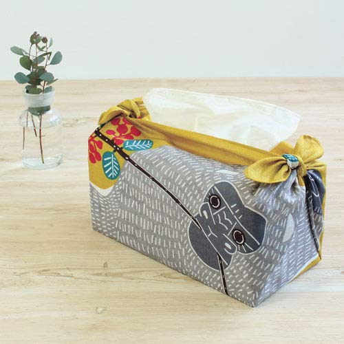 Musubi Furoshiki 50Cm Kata Kata Gorilla Yellow - Made In Japan