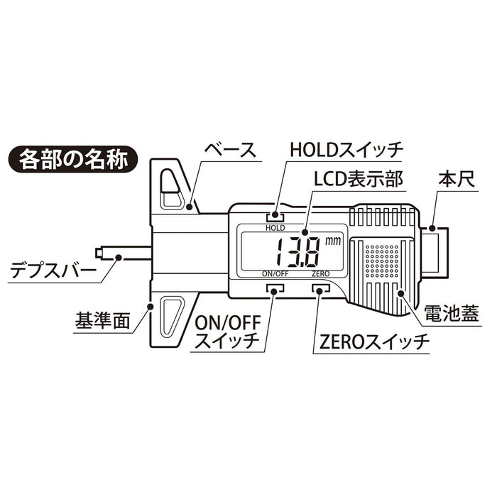 Niigata Seiki 日本 25 毫米 DMD-25G 数字迷你深度计