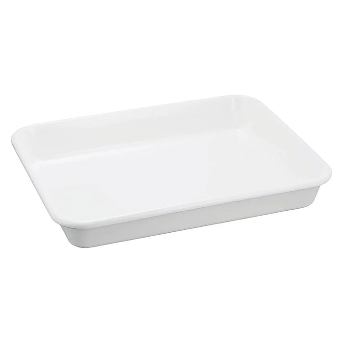 Noda Horo White Series Enamel No.10 Nestable Baking Tray for Meal Prep