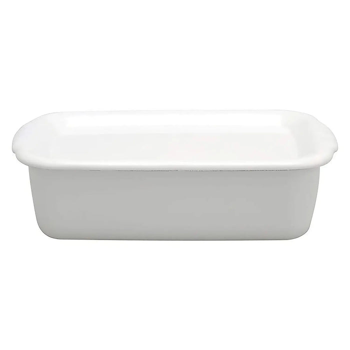 Noda Horo Enamel Rectangle Deep Food Containers with Lid - Medium Size