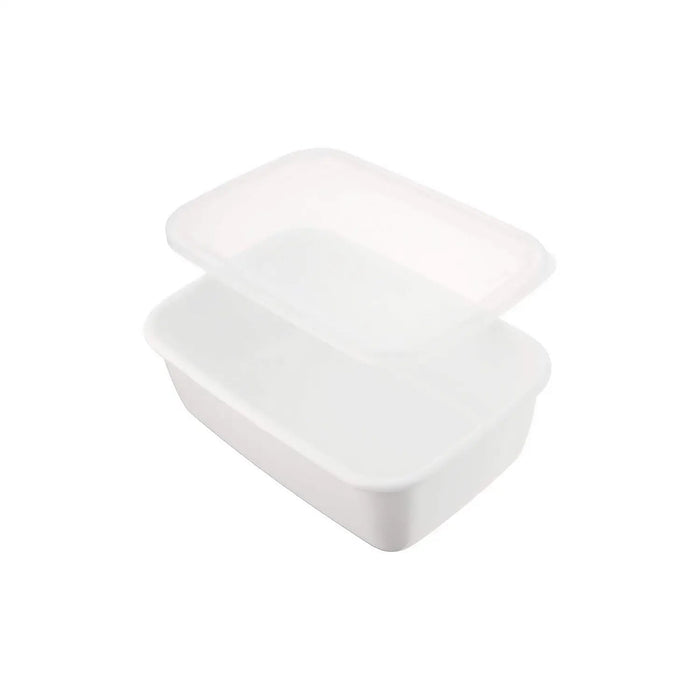 Noda Horo White Series Enamel XL Food Containers with Lid - Spacious and Stylish Storage Solution