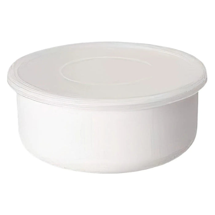 Noda Horo 14cm Enamel Round Food Containers with Lid - White Series