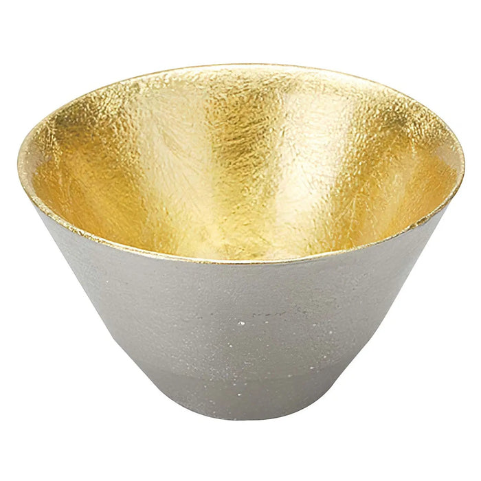 Handmade Tin Sakazuki Cold Sake Cup - 40ml Gold