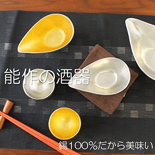 日本制造 Can Do Nousaku Kuzushi Yure 小酒杯 - H4.5Cm φ6.6Cm，70Cc 锡罐