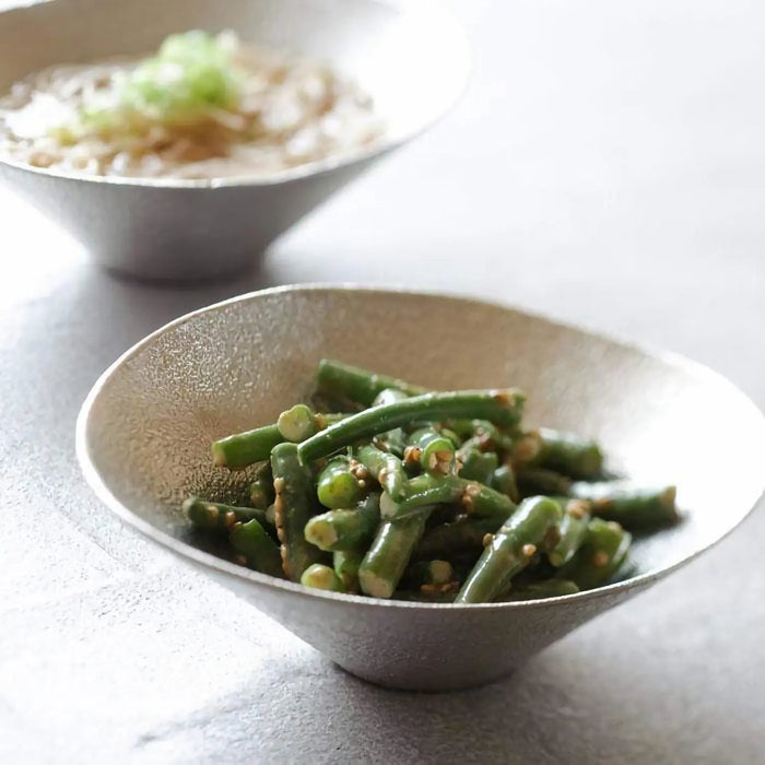 Nousaku Tinware Small Bowl - Kuzushi Yugami Large Exquisite Craftsmanship for Elegant Dining