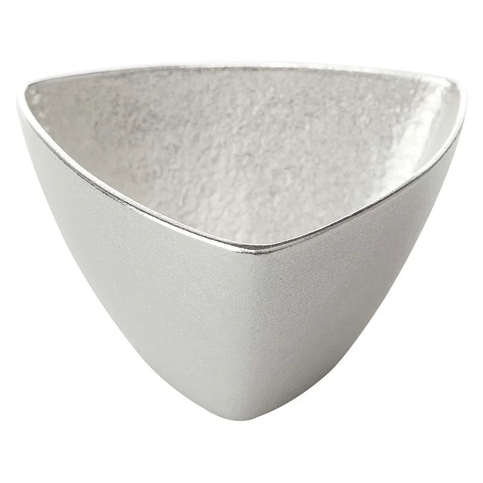 Nousaku Tinware Small Bowl Sankaku - Exquisite Triangle-shaped Bowl for Delightful Dining