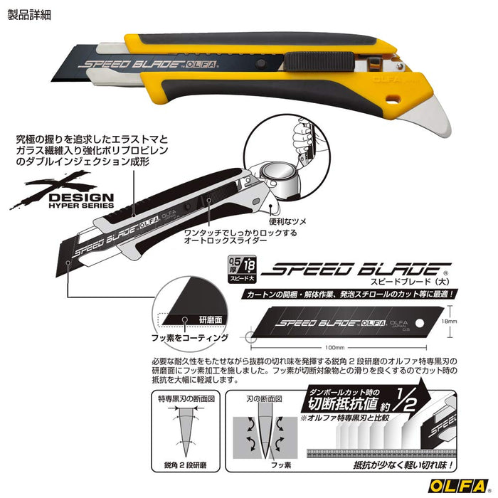 日本製 Olfa Speed Hyper Al 227B 型 高品質、高效