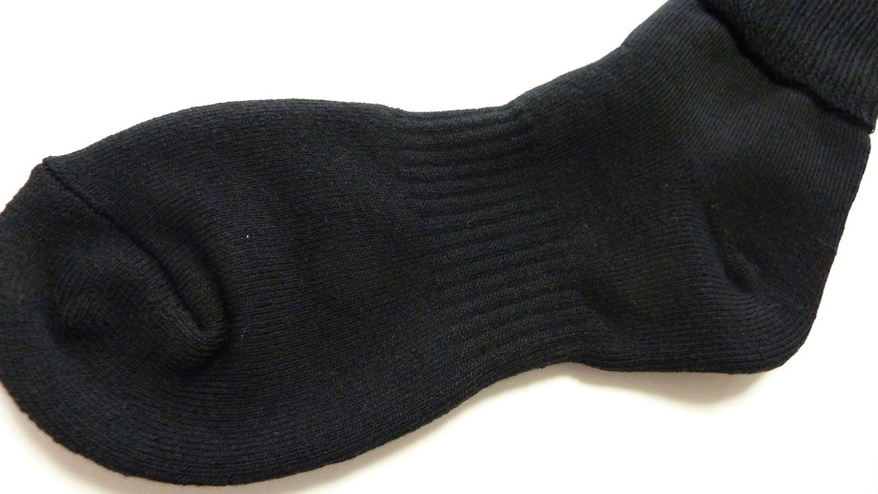 Olive Sara Men's Black Fluffy Thick Socks - Made In Japan