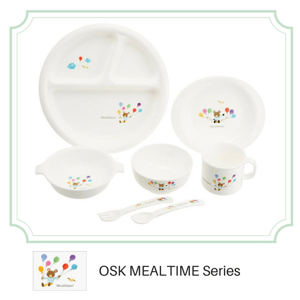 Osk Mealtime Baby Toddler Plastic Unbreakable Dinnerware Set - Durable and Safe for Little Ones