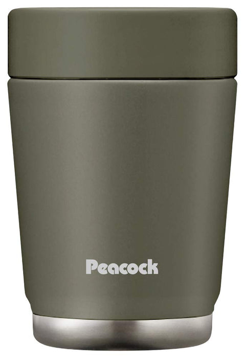 The-Peacock 午餐罐 0.38L 保温容器 卡其色 日本产