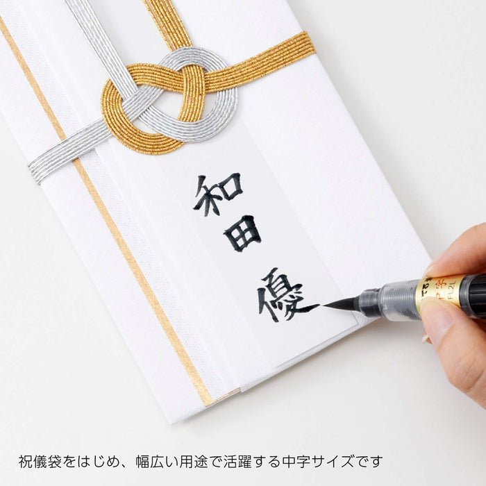 Pentel Xfl2L 黑色毛筆 - 中號，日本製造