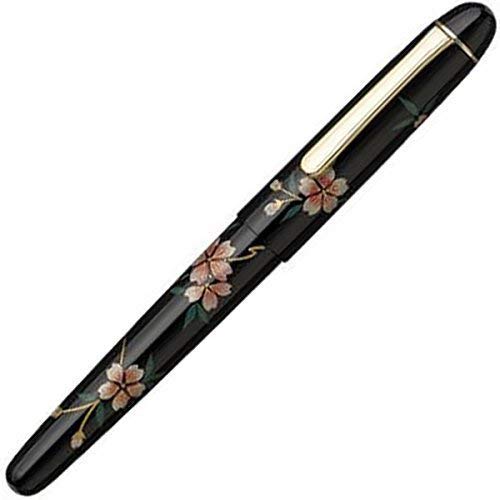 Platinum Fountain Pen #3776 Kagahira Maki-E Sakura Fine Point Japan