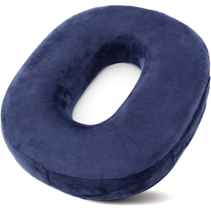 Lelante Conical Cushion Navy High Resilience Donut for Postpartum Hemorrhoids - Trusted by Active Midwives in Japan