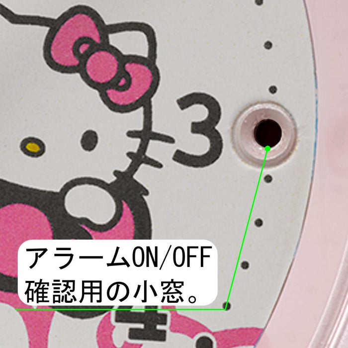 Hello Kitty Wall Clock - 9.6X9.2X5.5Cm Japan Alarm Clock