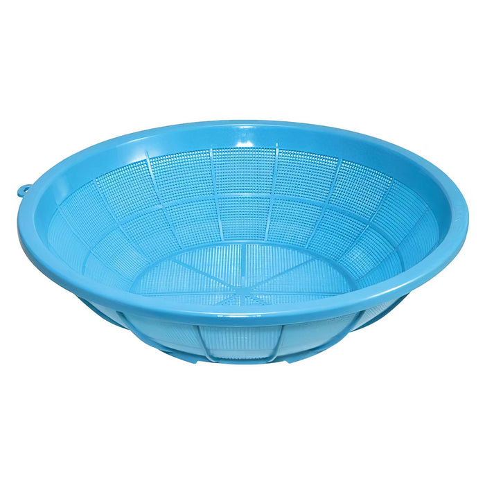 Medium Blue Sanko Plastic Colander - Efficient Kitchen Strainer